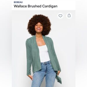 Bobeau Women's Green Cardigan